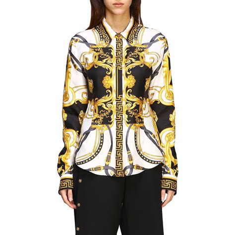 versace satin blouse|Versace tops ladies.